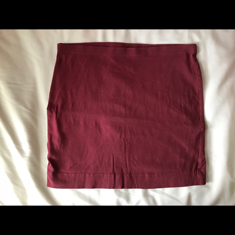 Maroon H&M Pencil Skirt